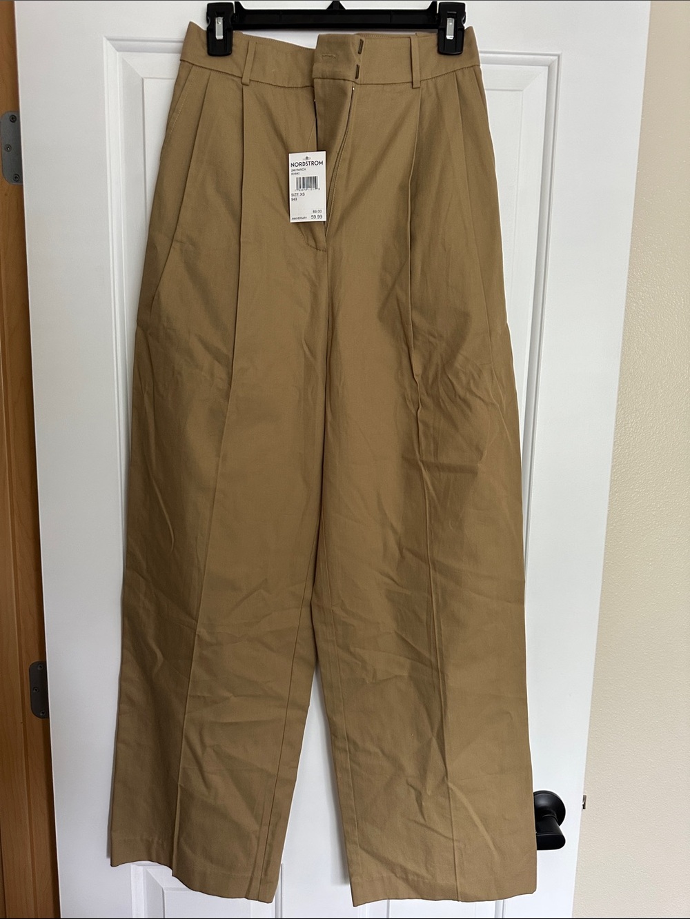 Wayf Wide-Leg Chinos in Tan